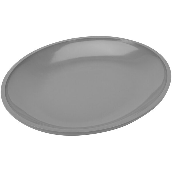 A grey Delfin oval melamine bowl.