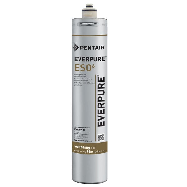 A bottle of Everpure Everplus water filter cartridge.