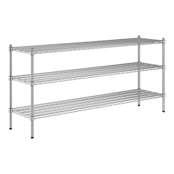 A Regency stainless steel wire shelving kit with 3 shelves.
