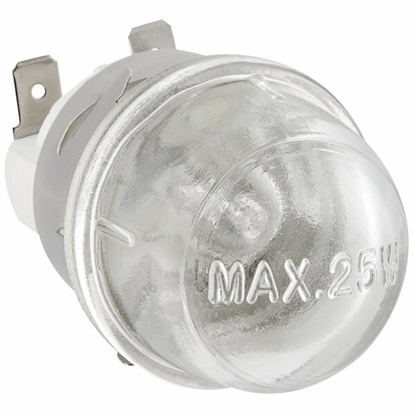 An Avantco countertop pizza oven replacement light bulb with the words "max 25" on it.