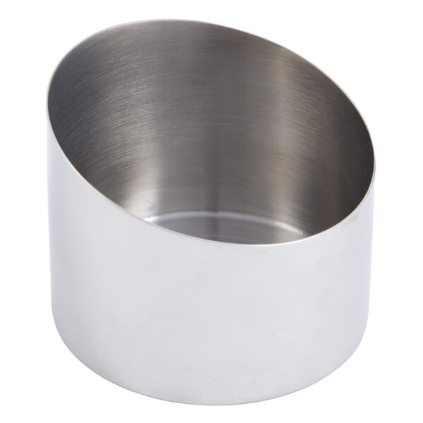A silver metal container with a stainless steel bowl inside.