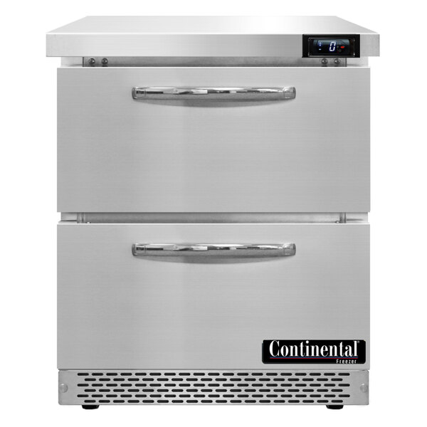 A Continental undercounter freezer with two drawers.