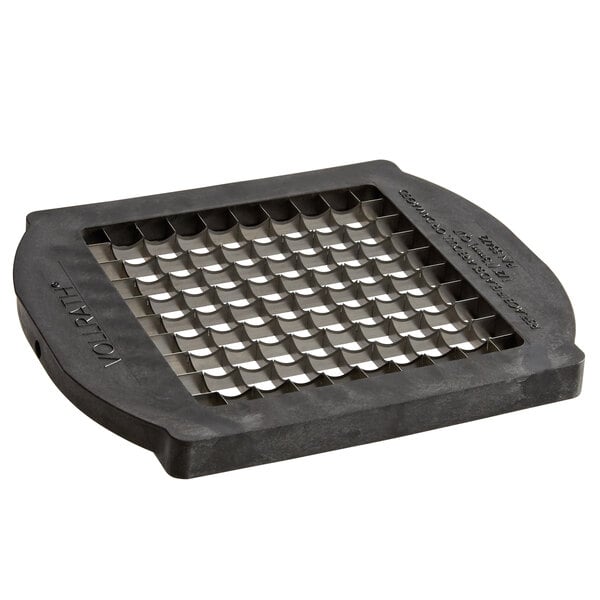 A black square metal grid with metal grids on it.