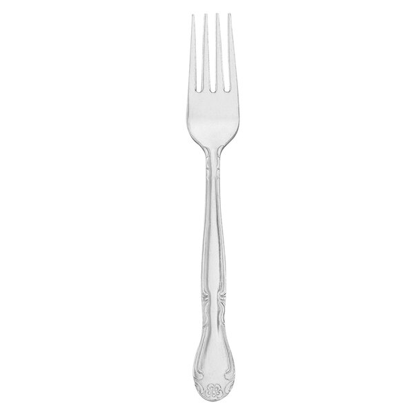 A Walco stainless steel children's dinner fork with a silver handle.