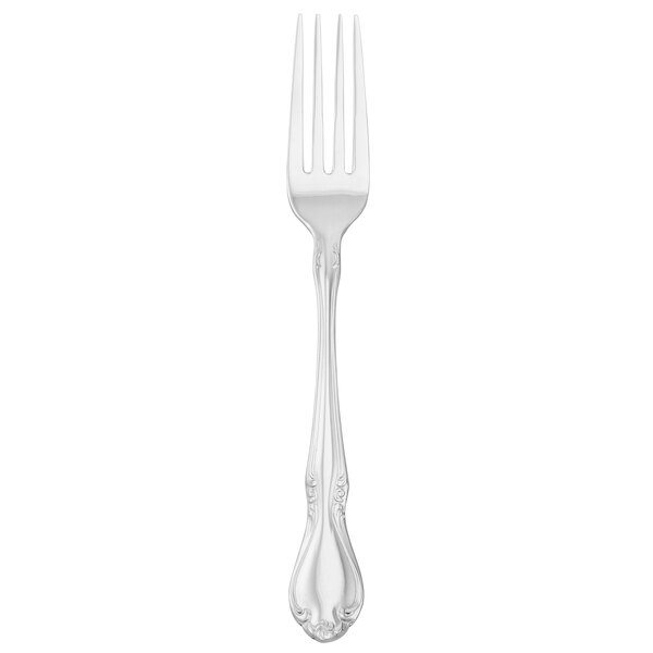 A Walco Illustra stainless steel dinner fork with a silver handle.