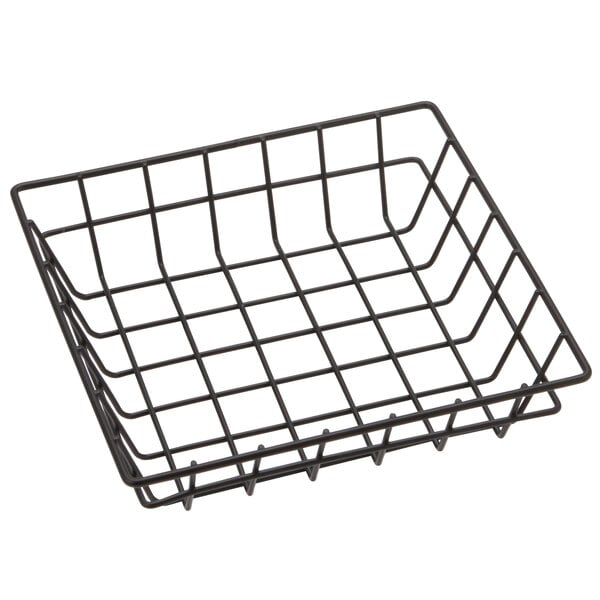 An American Metalcraft black square wire basket.