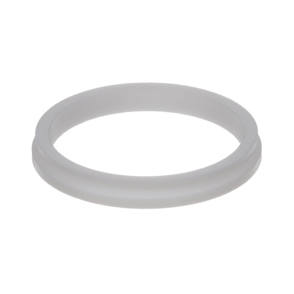 A white round Teflon bearing with a white background.