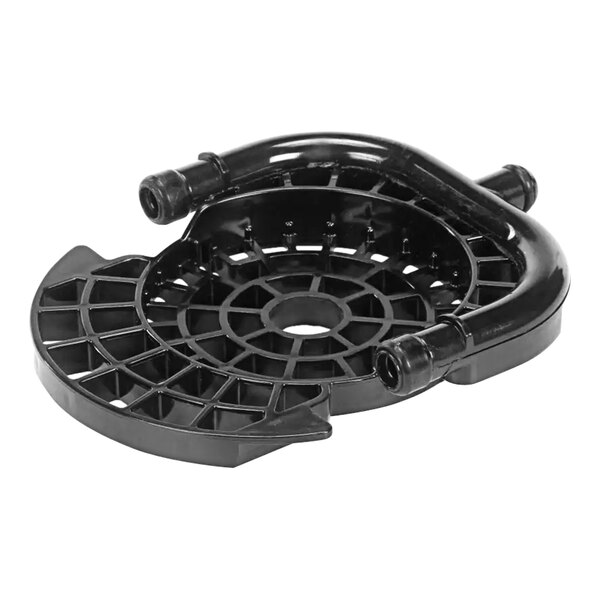 A black plastic Multiplex rinse assembly grate with two holes.