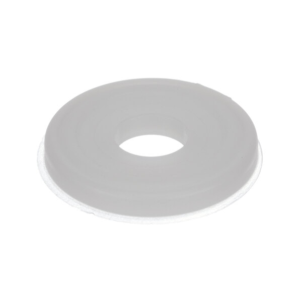 A white nylon circle with a hole in it.