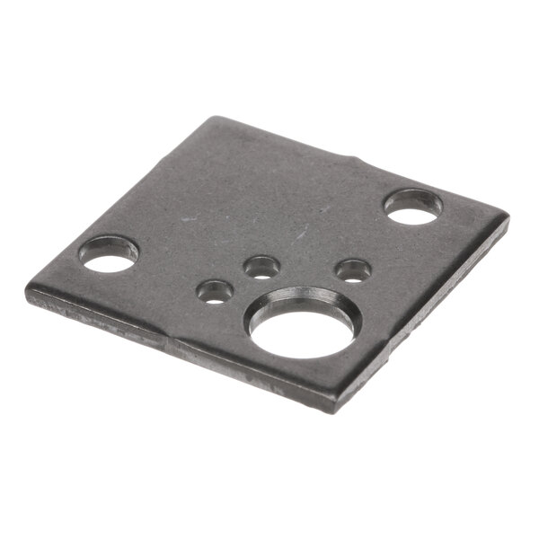 A black metal Hobart mounting plate with holes.