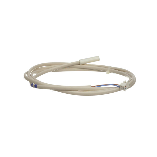 A Traulsen defrost temperature sensor cable with blue and white wires.
