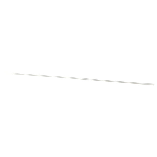 A long white metal rod with a white background.
