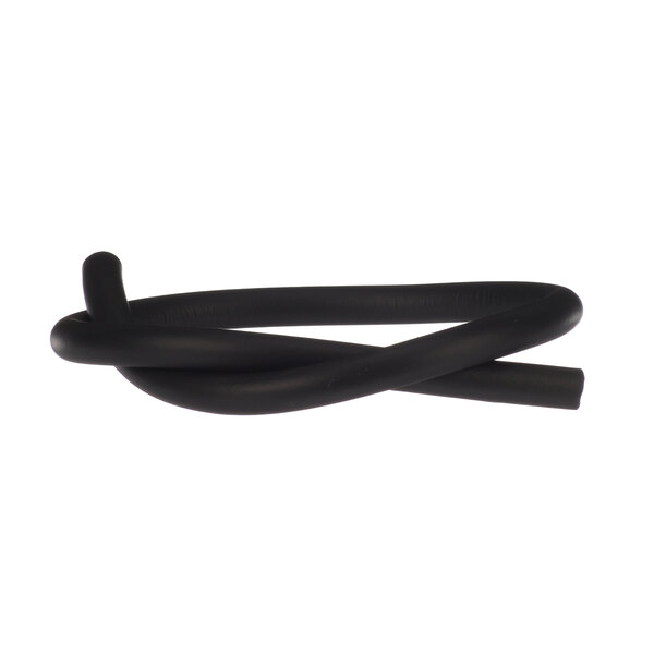 A black rubber tube with a black handle.