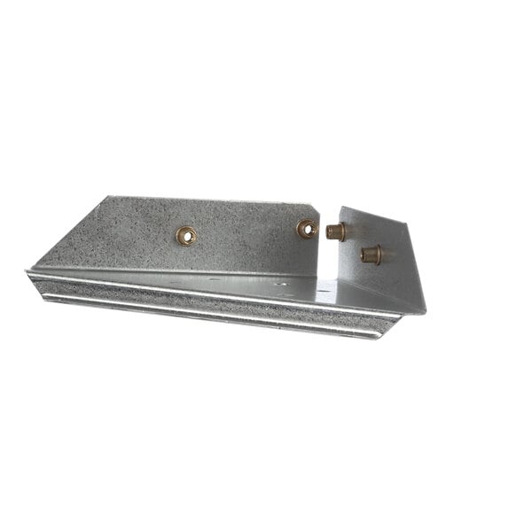 A metal Vollrath bracket with two holes on it.