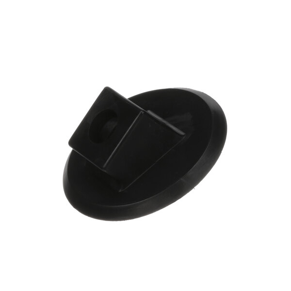 A black plastic Lancer bearing knob with a hole.