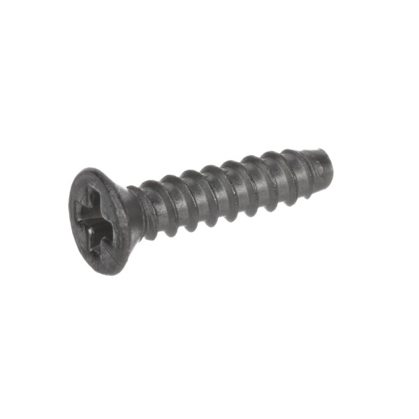 A black Amana screw with a flat head and a cross.