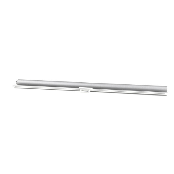 A white metal night curtain rod with a long handle.