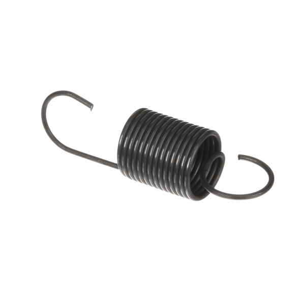 A black coil of metal with a wire attached to it.
