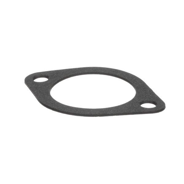 A black oval gasket with a hole in it.