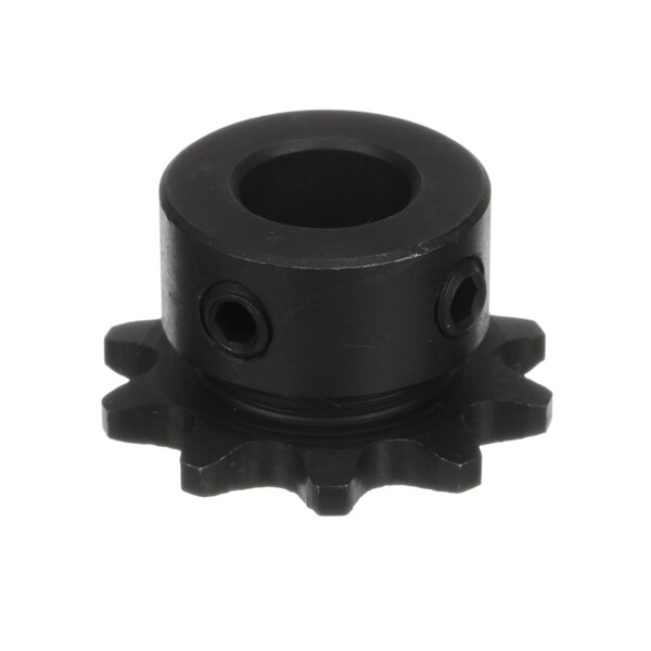 A black metal TurboChef sprocket with two holes.
