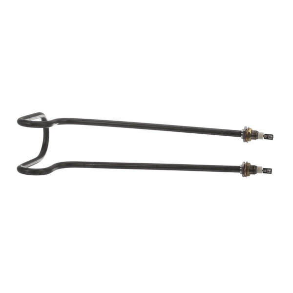 Two black metal rods with handles used for a Fetco hot water dispenser.