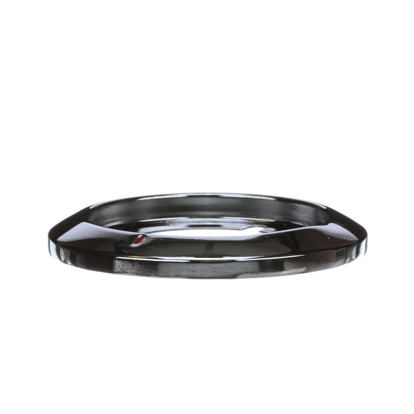 A black glass American Range convection oven bezel with a red rim.