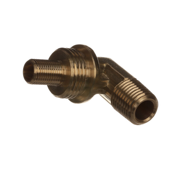 A brass threaded pipe fitting for an American Range.