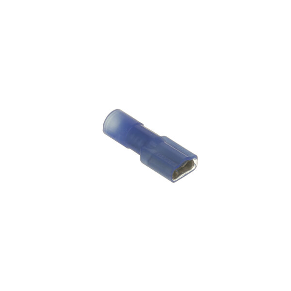 A blue Accutemp electrical terminal connector on a white background.