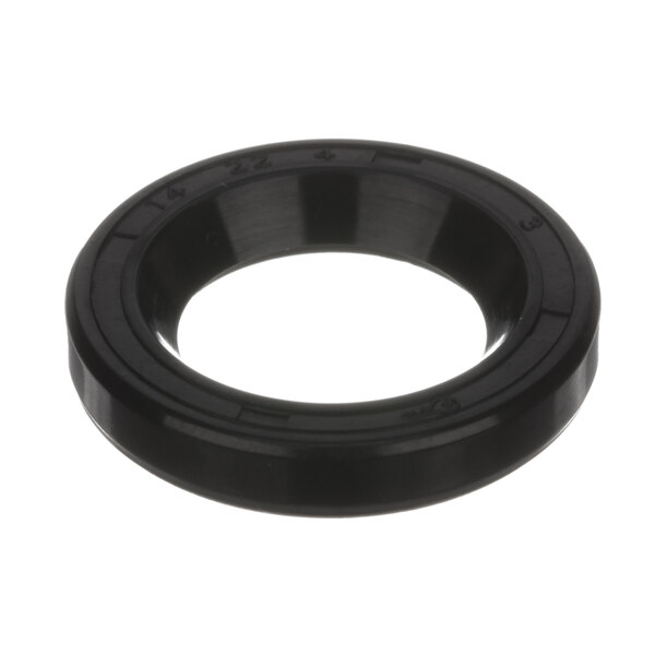 A black round rubber seal.