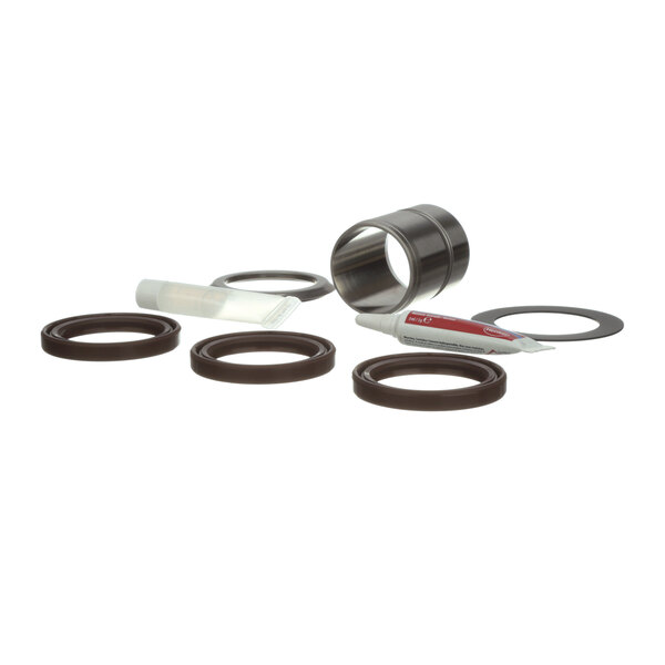A Robot Coupe motor sleeve kit with rubber seals and rings.
