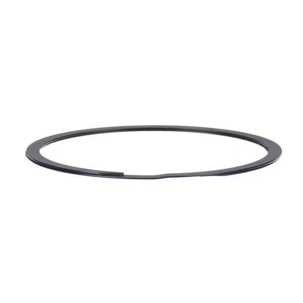 A black circular rubber retaining ring with a hole in the middle.