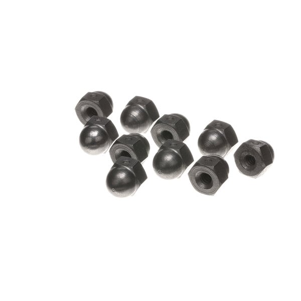 A group of black Acorn nuts.