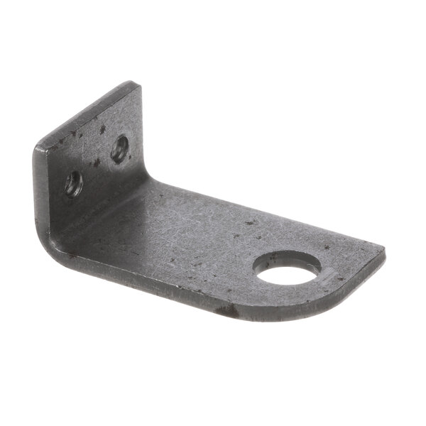 A black metal Hobart bracket with holes on the side.