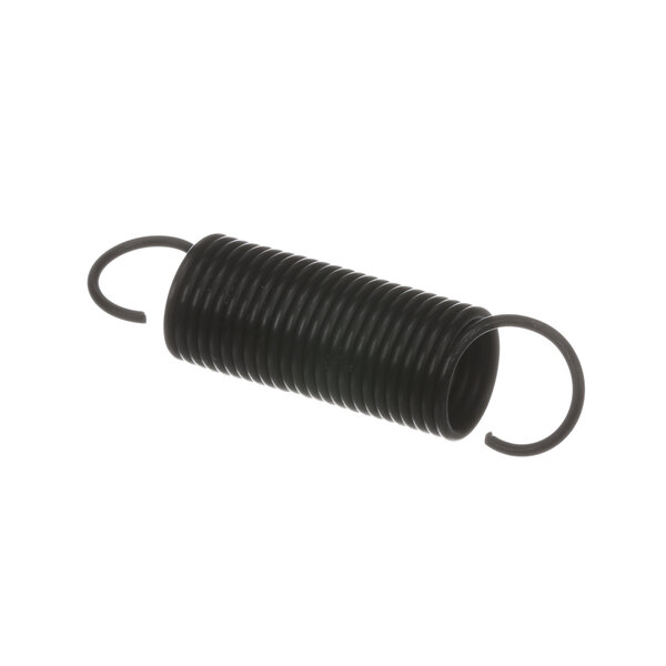 A black coil spring with two ends.