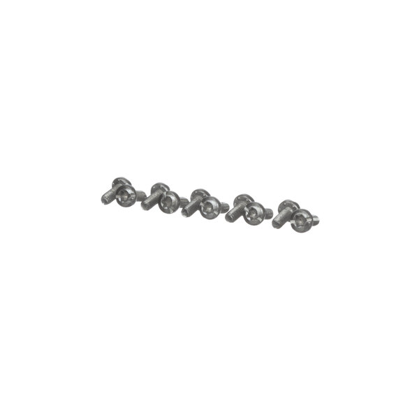 A set of silver Electrolux screws.
