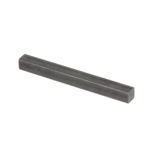 A black rectangular metal key with a long handle.