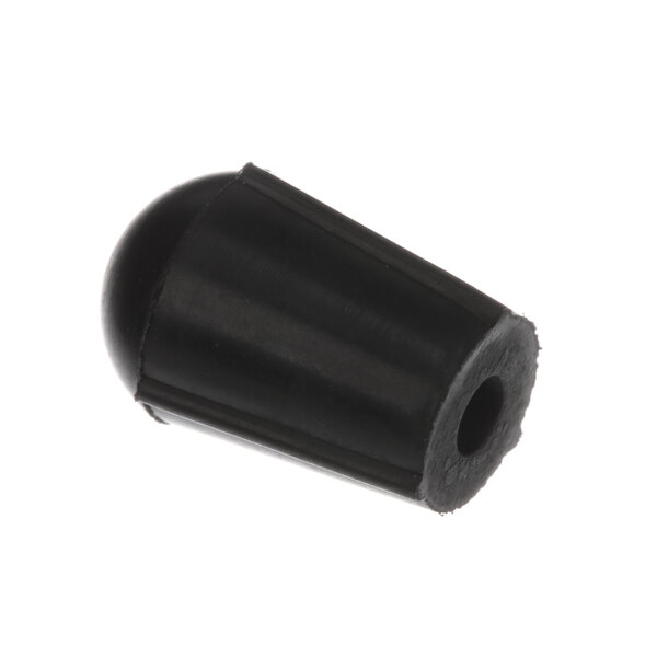 A black rubber tip on a white background.
