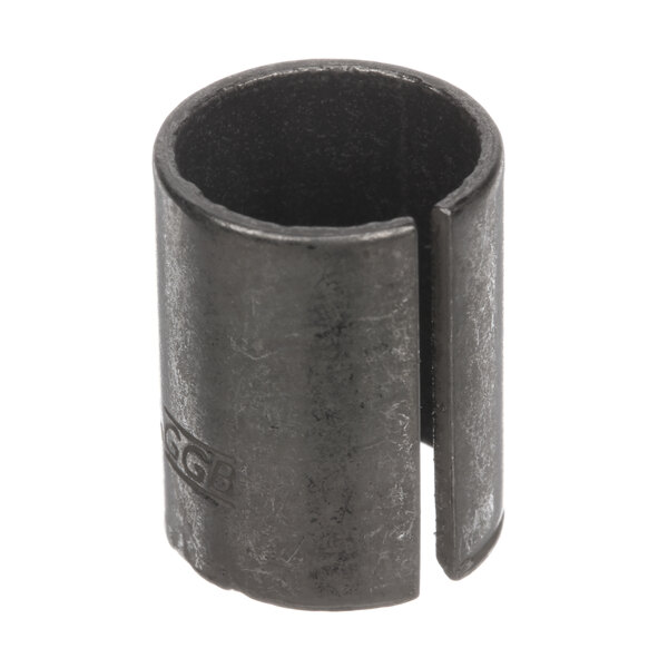 A black metal Hobart bushing cylinder with a hole.