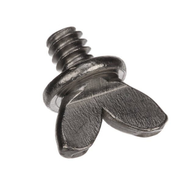 A close-up of a Hobart thumb screw with a metal head.