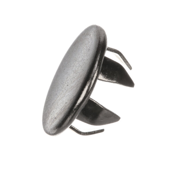 A black metal Hobart plug button with four prongs.