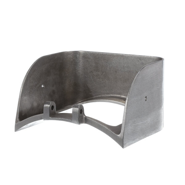 A metal part with a curved edge for a Hobart commercial peeler.