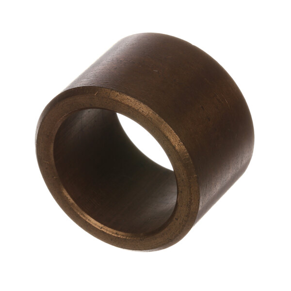 A brown metal sleeve with a metal ring.