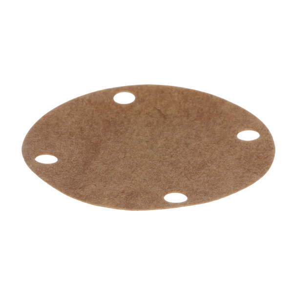 A brown Hobart gasket with holes in it.