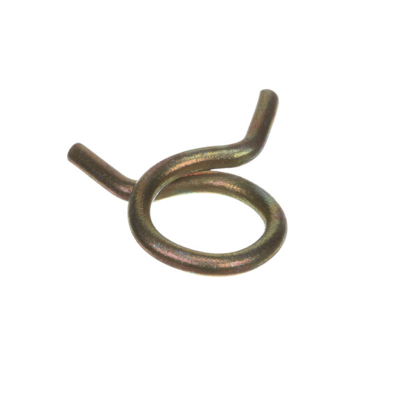 A close-up of a metal ring with a small hole in it.