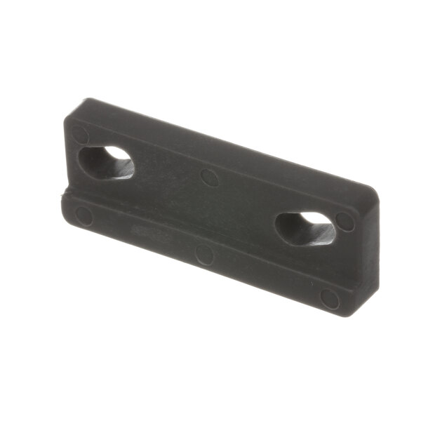 A black plastic Hobart door guide spacer with two holes.