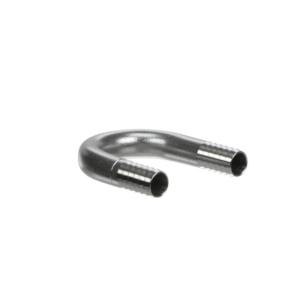 A stainless steel Lancer U-bend pipe with two metal ends.