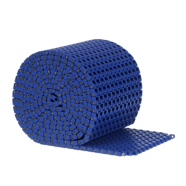 A roll of blue smooth plastic straps.