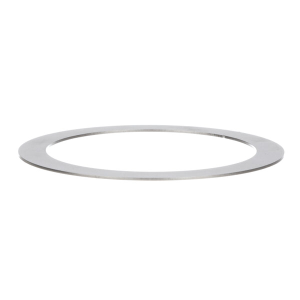 A stainless steel circle with a white background.