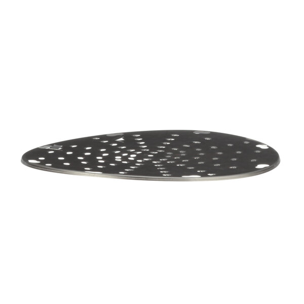 A circular metal Hobart Shredder Plate with holes in it.