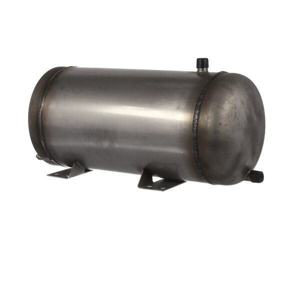 A stainless steel Hobart tank with a metal lid.
